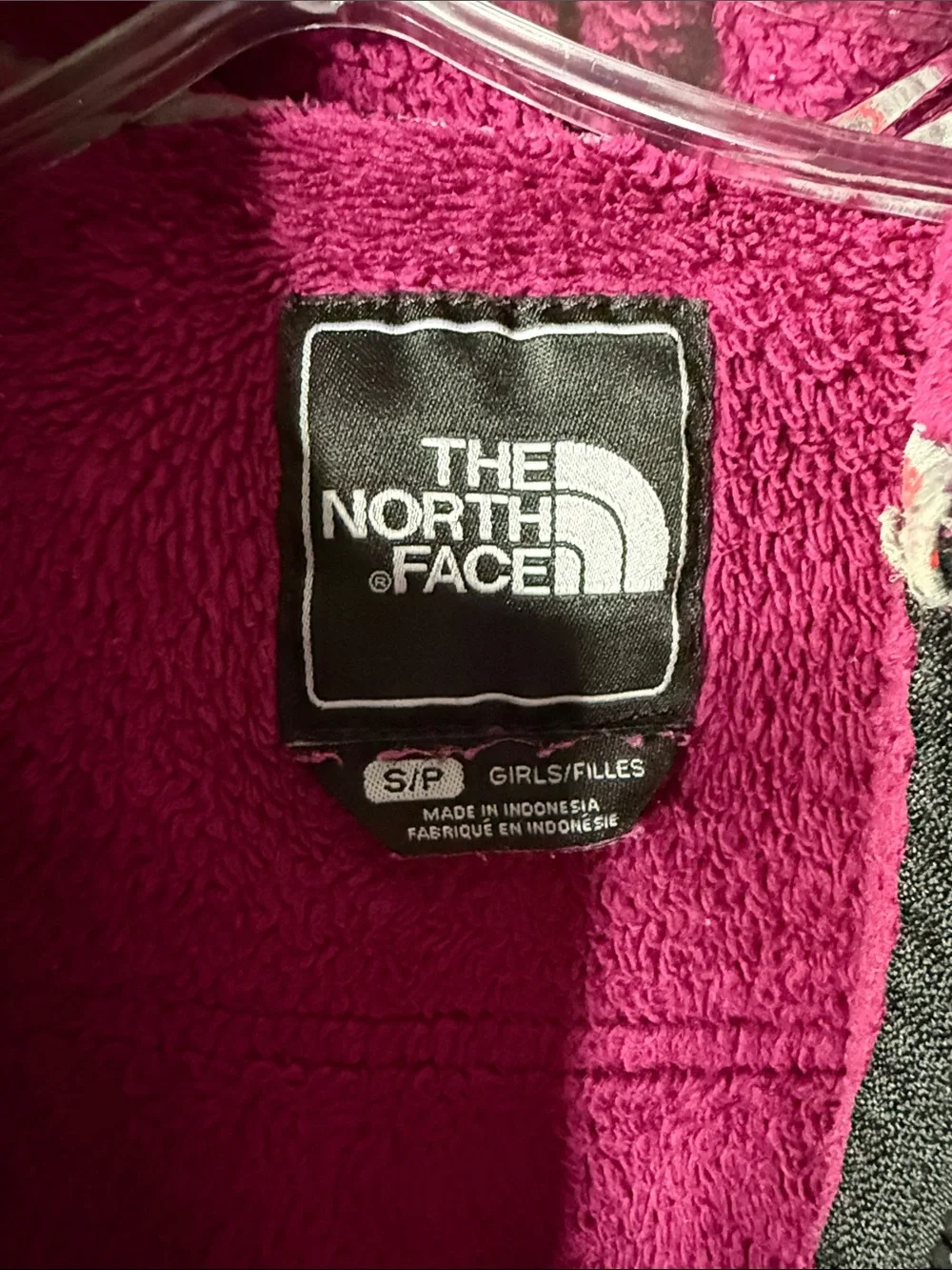 The North Face girls zip front hoodie Small